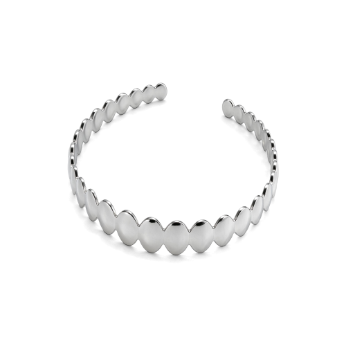 Bracelete Círculos Aço Prata