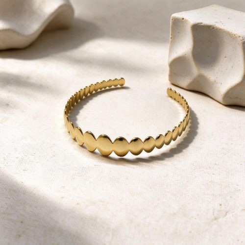 Bracelete Círculos Banhado a Ouro 18k
