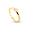 Solitário Banhado Ouro 18k Milos 2mm