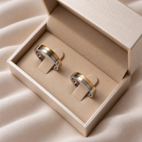Par de Alianças de Moeda 18k Reta Bodas 4,5mm com Zircônia