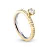 Solitário de Moeda 18k Cravejado 2mm com Zircônia