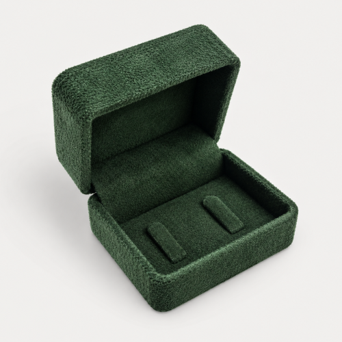 Caixinha Porta Aliança Suede Verde