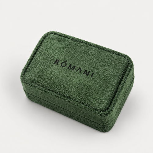 Caixinha Porta Aliança Suede Verde