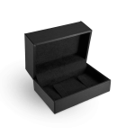 Caixinha Porta Aliança Courino Acolchoada Preta