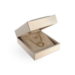 Caixinha Estojo para Acessórios Courino Acolchoada Champagne