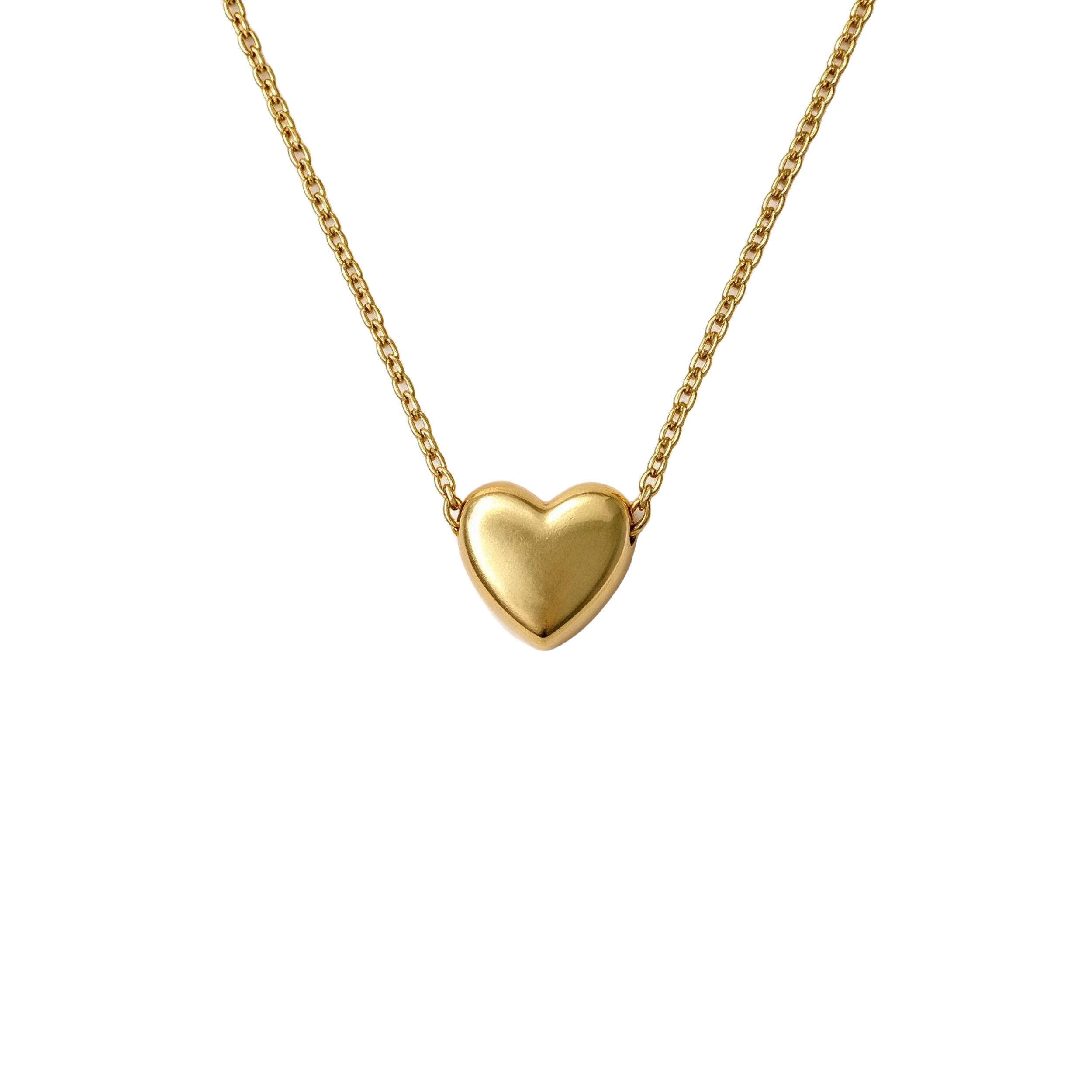 Colar Pingente Mini Coração Banhado a Ouro 24k