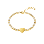 Pulseira Coração Personalizada Banhada Ouro 24k