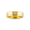 Aliança Banhada Ouro 24k Beloved 6mm com Zircônia