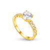 Solitário Banhado Ouro 18k Lotus 2mm