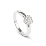 Solitário Banhado Prata 925 Cuore Cravejado 3mm